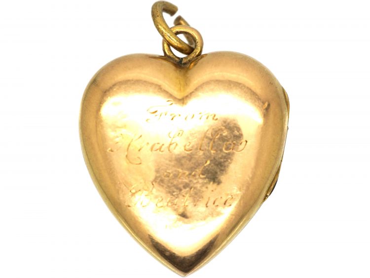 Victorian 15ct Gold Heart Shaped Locket