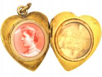 Victorian 15ct Gold Heart Shaped Locket