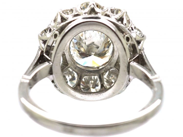 Platinum Diamond Cluster Ring