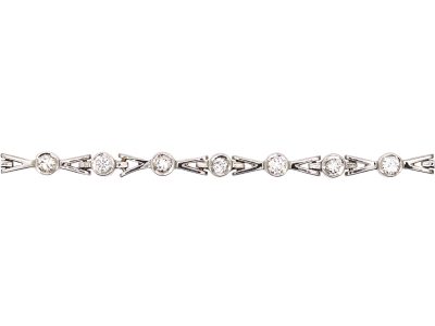 18ct White Gold Line Bracelet set with Diamonds