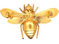 Victorian 15ct Gold Brooch of a Bee