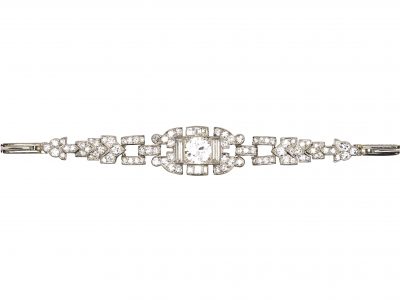 Art Deco 18ct White Gold Diamond Bracelet