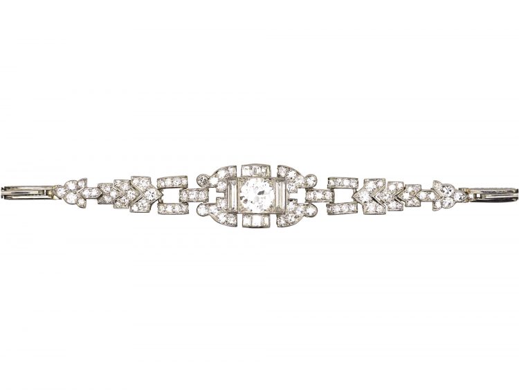 Art Deco 18ct White Gold Diamond Bracelet