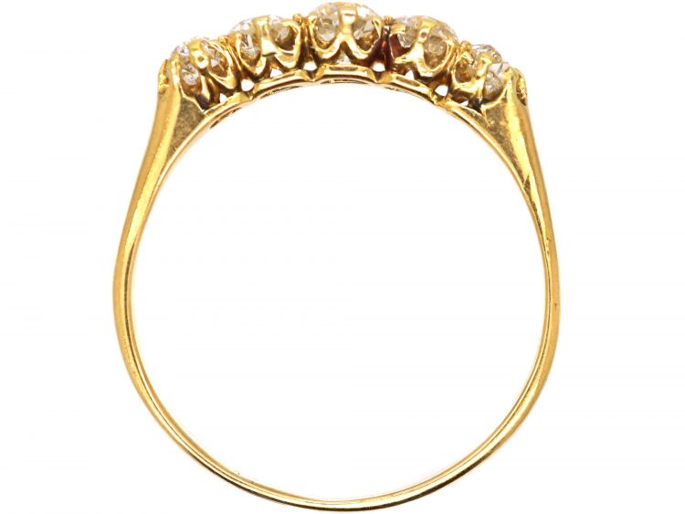 Edwardian 18ct Gold, Five Stone Diamond Ring