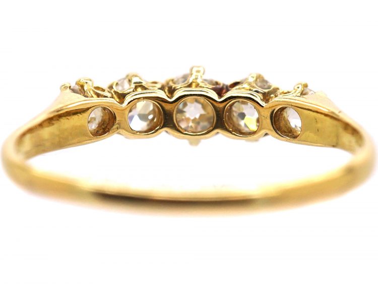 Edwardian 18ct Gold, Five Stone Diamond Ring