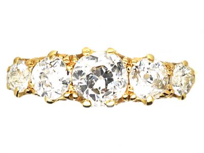 Edwardian 18ct Gold Five Stone Diamond Ring