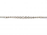 Art Deco 18ct White Gold Bracelet set with Graduating Diamonds