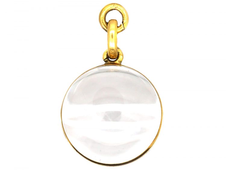 Victorian 18ct Gold, Rock Crystal Pool of Light Locket