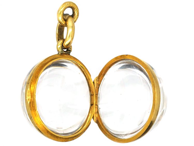 Victorian 18ct Gold, Rock Crystal Pool of Light Locket