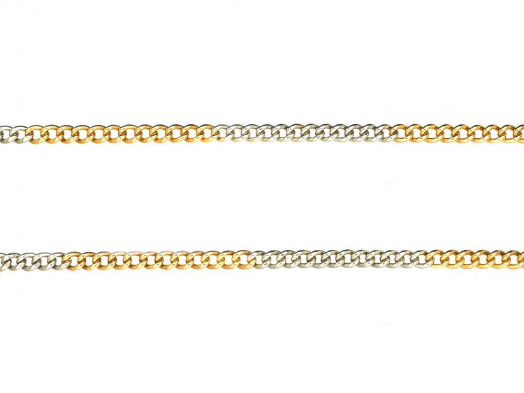 Edwardian Platinum & 18ct Gold Chain with Dog Clip