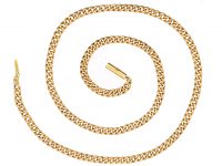 Edwardian 18ct Gold Curb Chain