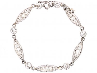 Early 20th Century Platinum Bracelet set with Diamonds