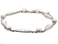 Early 20th Century Platinum Bracelet set with Diamonds