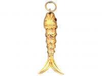 Mid 20th Century 9ct Gold Articulated Fish Pendant