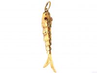 Mid 20th Century 9ct Gold Articulated Fish Pendant