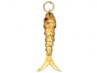 Mid 20th Century 9ct Gold Articulated Fish Pendant