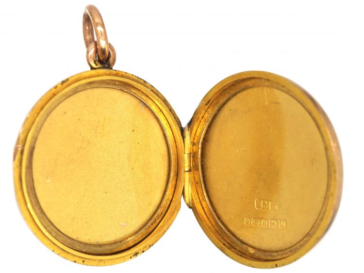 Edwardian 9ct Gold Round Locket