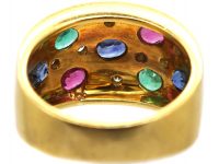 Italian 1970's 18ct Gold Harlequin Ring