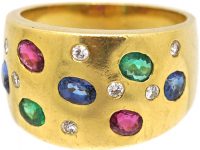 Italian 1970's 18ct Gold Harlequin Ring