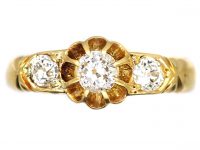 Victorian 18ct Gold Three Stone Diamond Ring