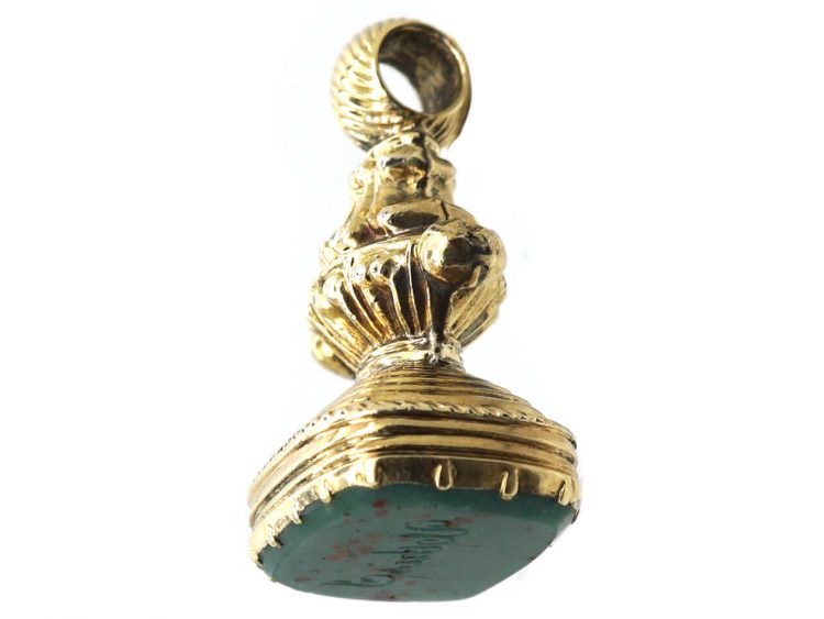 Georgian Gold Cased Seal with Bloodstone Base