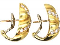 18ct Gold & Diamond Kiss Earrings