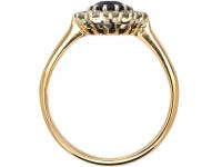 Mid Century18ct Gold, Sapphire & Diamond Oval Cluster Ring