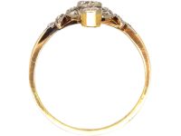 Edwardian 18ct Gold & Platinum Diamond Fancy Sprig Ring