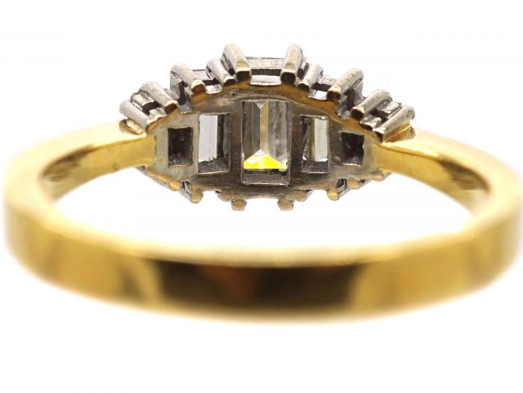 18ct Gold & Platinum Five Stone Baguette Diamond Ring