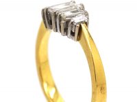 18ct Gold & Platinum Five Stone Baguette Diamond Ring