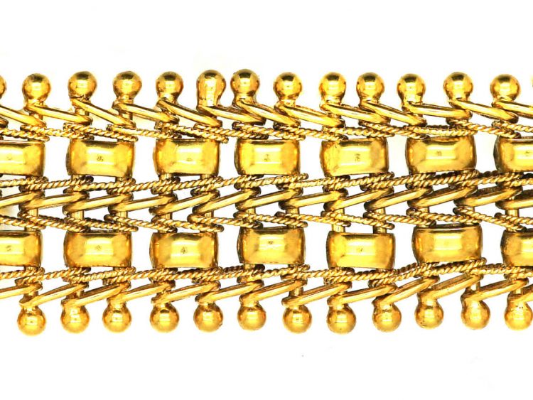 Victorian 18ct Gold Woven Bracelet