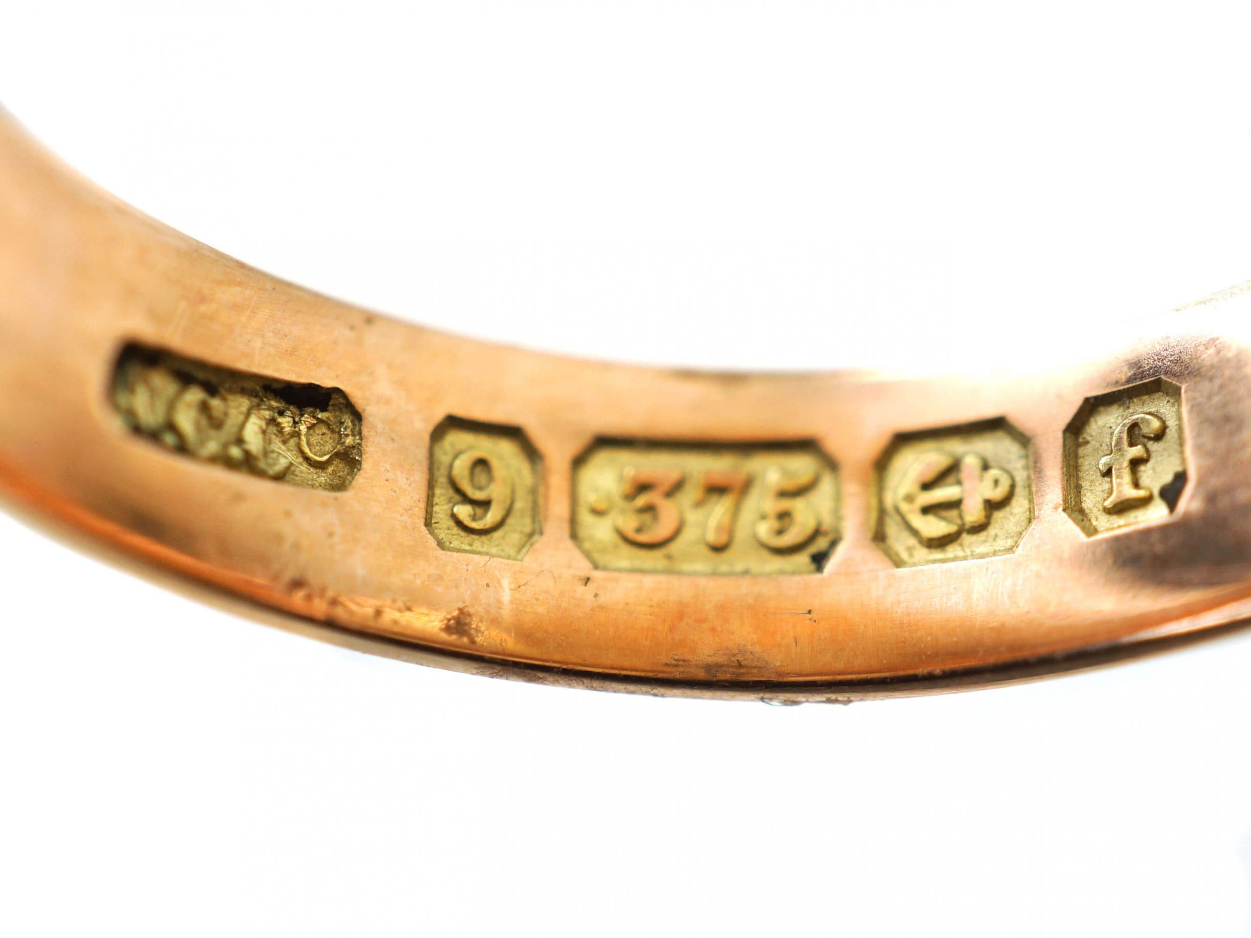 Edwardian 9ct Gold Signet Ring with Banded Carnelian Intaglio with a ...