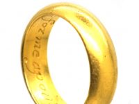 18th Century 18ct Gold Posy Ring Engraved God for Me Appointed Thee