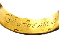 18th Century 18ct Gold Posy Ring Engraved God for Me Appointed Thee