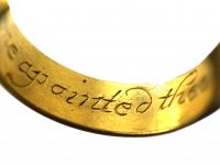 18th Century 18ct Gold Posy Ring Engraved God for Me Appointed Thee