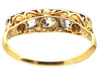 Early 20th Century 18ct Gold, Platinum & Diamond Five Stone Ring