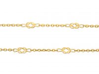 Edwardian 15ct Gold Chain with Knot Motifs