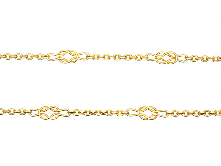 Edwardian 15ct Gold Chain with Knot Motifs