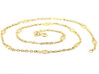 Edwardian 15ct Gold Chain with Knot Motifs