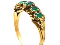 Georgian 15ct Gold Emerald Five Stone Ring