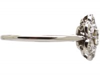 Edwardian 18ct White Gold, Diamond Daisy Cluster Ring