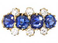 Edwardian 18ct Gold, Sapphire & Diamond Four Stone Ring