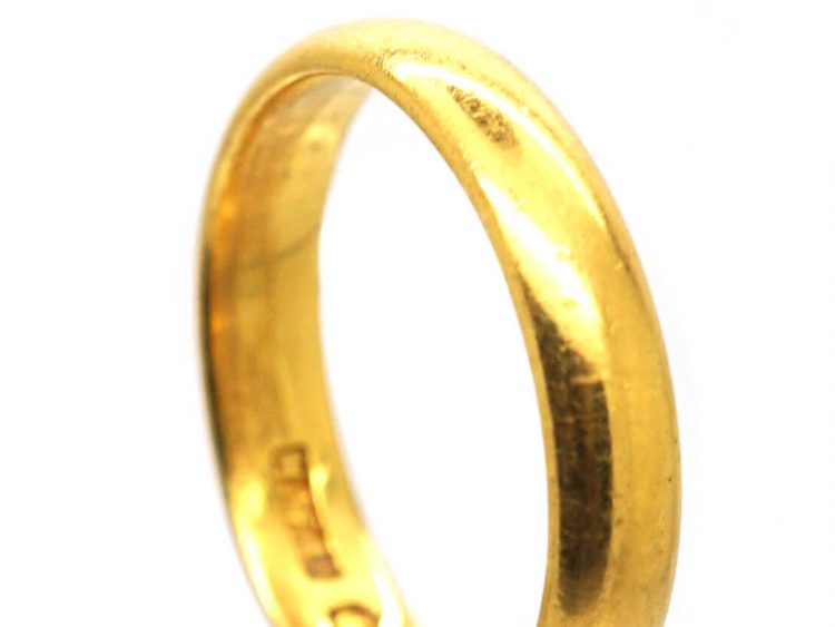 22ct Gold Wedding Band Assayed in Birmingham in 1923