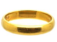 22ct Gold Wedding Band Assayed in Birmingham in 1923