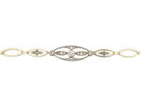 Early 20th Century 18ct Gold & Diamond Bracelet