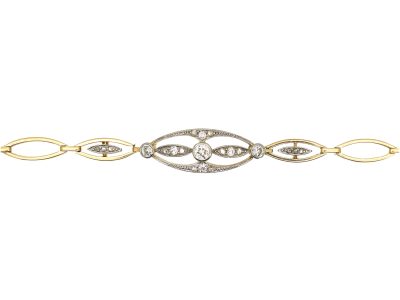 Early 20th Century 18ct Gold & Diamond Bracelet