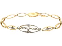 Early 20th Century 18ct Gold & Diamond Bracelet