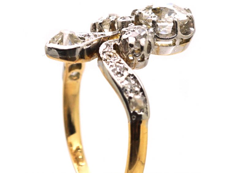 Edwardian 18ct Gold & Platinum, Diamond Tiara Ring