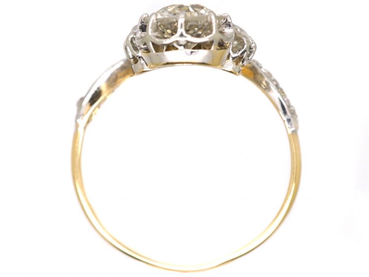 Edwardian 18ct Gold & Platinum, Diamond Tiara Ring