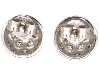 18ct White Gold Bombè Earrings set with Diamonds